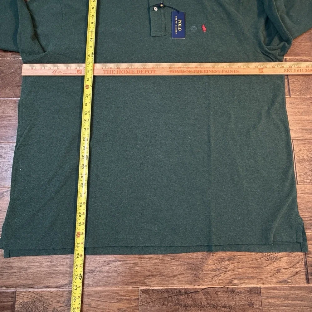 Polo Ralph‎ Lauren Long Sleeve Mesh Polo Shirt Men's 4XB Green Big & Tall $115